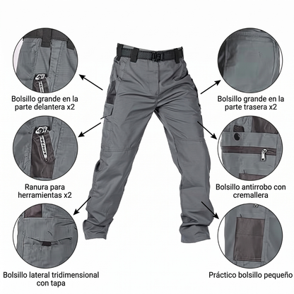 Pantalón de Trabajo Reforzado Multi-Bolsillos