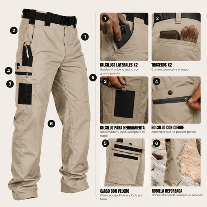 Pantalón de Trabajo Reforzado Multi-Bolsillos