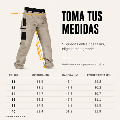 Pantalón de Trabajo Reforzado Multi-Bolsillos